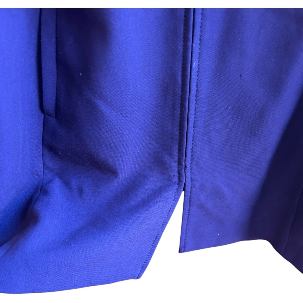 Alfani purple double ruffle sleeve poly rayon spandex jacket lined zipper Sz 3X - Picture 5 of 9